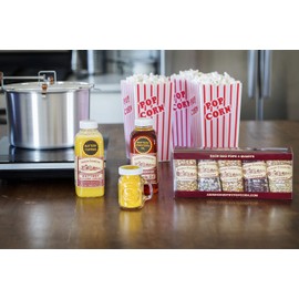 Amish Country Popcorn | 6 Quart Whirley Pop Stovetop Popcorn Gift Set | Old Fashioned, Non-GMO and Gluten Free