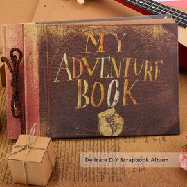 Our Adventure Book Scrapbook,Adventure Challenge Book for Couples Travel Scrapbook for Preserving Cherished Moments Gifts for Men and Women Birthday and Christmas Gifts (MY model)
