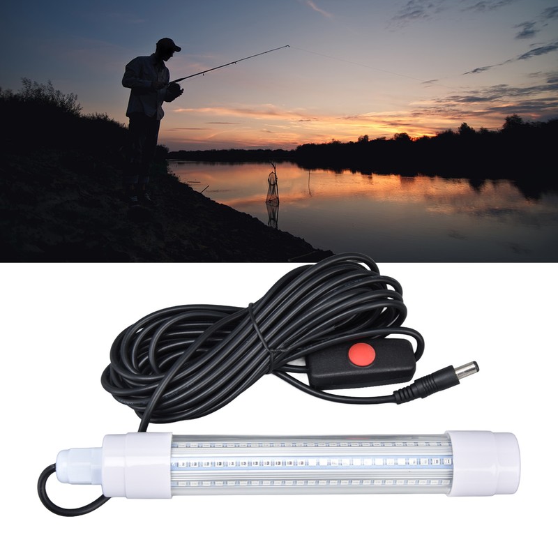 Submersible Fishing Light 16W AC12‑36V 1300lm LED Night Fishing Lure