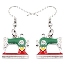 NEWEI Cute Sewing Machine Earrings Fashion Sewing Tools Jewelry For Women Gift Decoration Charms (Multicolor)