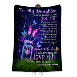 To My Daughter Gifts from Mom, Gifts for My Daughter Blanket from Mom, Daughter Blankets, Gifts for My Daughter, Birthday Anniversary Graduation (To My Daughter Gifts from Mom Blanket, 50" x 60")