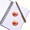 24 x 40mm Round 'Cute Apple Face' Stickers (SK00056336)