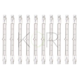 KOR (Pack of 10) Halogen Double Ended J Type 118 mm (4.64 Inches) 120 Volt R7S Base Q200T3/118mm (200)