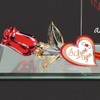 Glass Baron Handcrafted Red Rose I Love You Figurine Accented