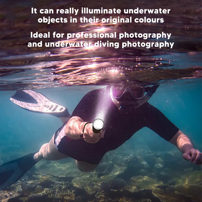 LED Diving Flashlight Professional 5000LM IPX8 Waterproof Portable 328.1ft Underwater