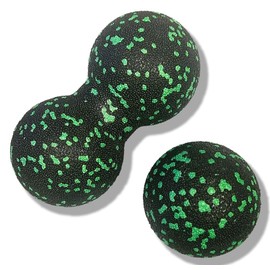 Juego De 2 Pelotas De Masaje De Cacahuete: Pelota Doble Para Terapia De Puntos Gatillo, Liberación Miofascial, Masaje De Tejido Profundo Y Relajación De Músculos Tensos