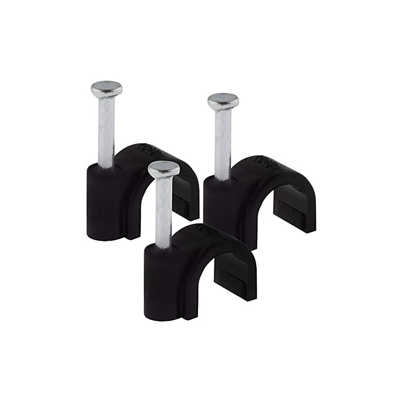 SeKi 4 mm Nail Clamp Pack of 100 Black Cable
