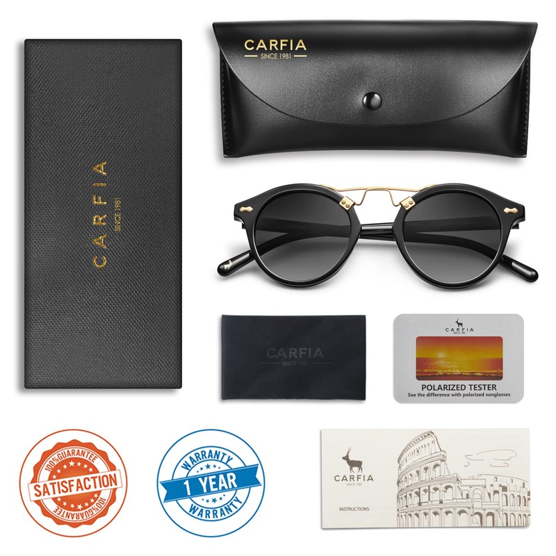 CARFIA Elegant Women's Polarised UV400 Sunglasses for Small and Narrow