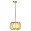 Gold Chandeliers Ceiling Light Fixture, 13.7" Modern Chandelier Drum Metal