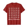 Advent Calendar Christmas Family Matching Xmas Countdown Fun T-Shirt
