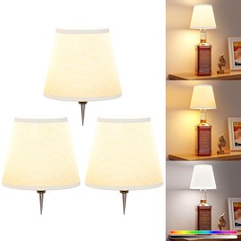 Eclipterra Cordless LED Bottle Lamp 5000mAh Battery Portable Wireless Table Lamp Wine Bottle Lamp for Indoor Outdoor Dining Bedroom with Remote (White, 3 Pack)