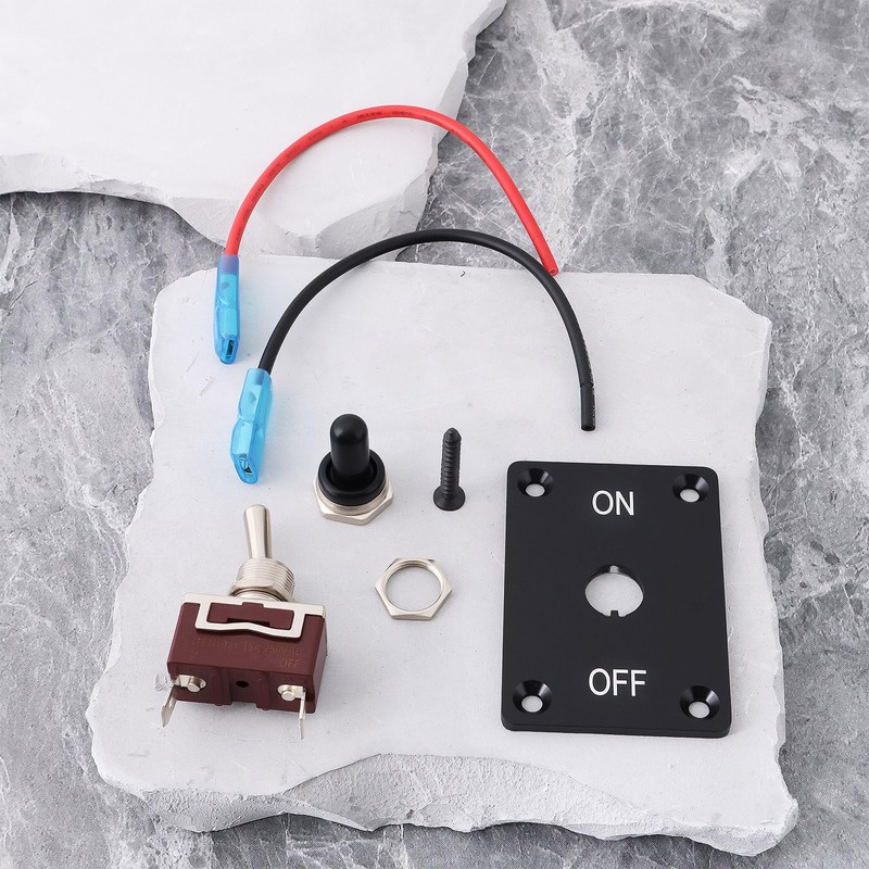 YINETTECH 1Set SPST Waterproof Momentary Toggle Switch, (ON)-Off-(ON) 12V 30A