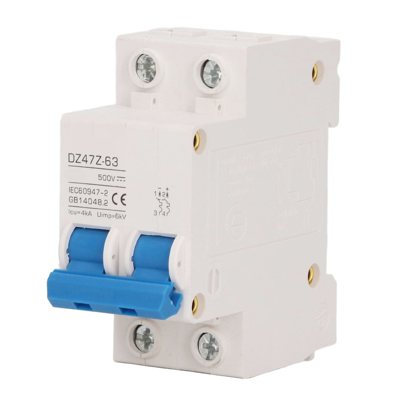 2P Mini DC Circuit Breaker 4kA Icu 6kV Uimp Fast