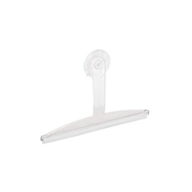 InterDesign Basic Limpiador de Cristales, rasqueta limpiacristales Ancha de plástico con Ventosa, Transparente