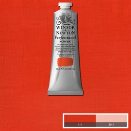 Winsor & Newton 8840460 Professional Acrylic Paint in Artist Quality, High Colour Brilliance & Coverage, Archival Quality, 60 ml Tube - Cadmium Red Light