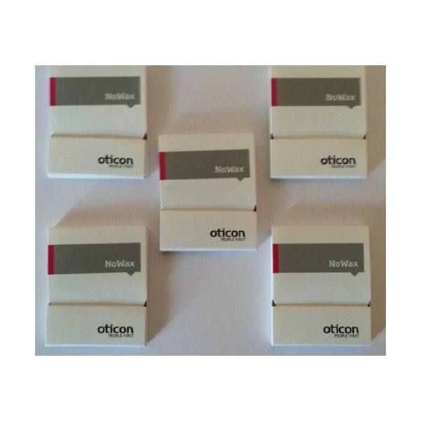 (5 Packs) Oticon Genuine No-Wax Filters ...... (NOT Pro Wax)