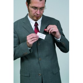 Durable Click Fold Convex Name Badge with Magnet Transparent - 2.25 x 3.75 Inches - Perfect for Events and Visitor Management - Pack of 10