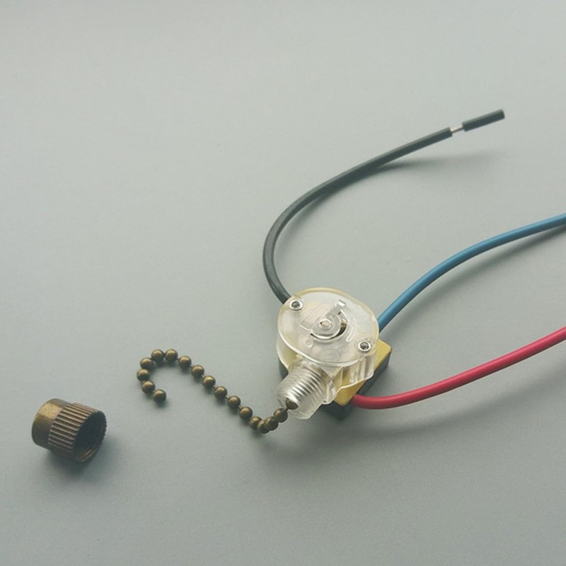 Upgraded Semi-Clear Pull Chain Switchs with 15cm Cable Simple Installs