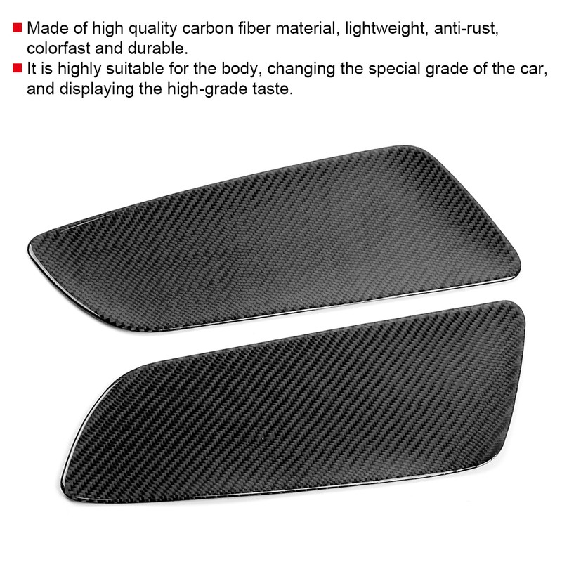 2Pcs Carbon Fiber Rear Car Door Panel Interior Decoration Fit