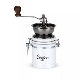 Twine Handheld Vintage Coffee Grinder, Manual Adjustable Design with Wood Han...