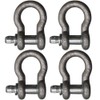 RAParts (4) 3/4" Shackle D Ring & Screw Pin Tow