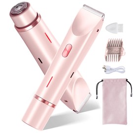 2 in 1 Dual-Head Electric Razors for Women Pubic Hair, Bikini Trimmer for Women
