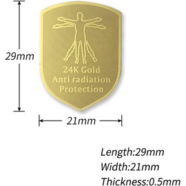 WETBEN EMF Anti-Strahlenschutz-Aufkleber, 24 Karat Gold, Handy-Aufkleber, Schutzblocker für Laptops, Tablets, Blöcke, 5G, WLAN, Bluetooth-Schutz, Neutralisator (Gold, 10 Stück)