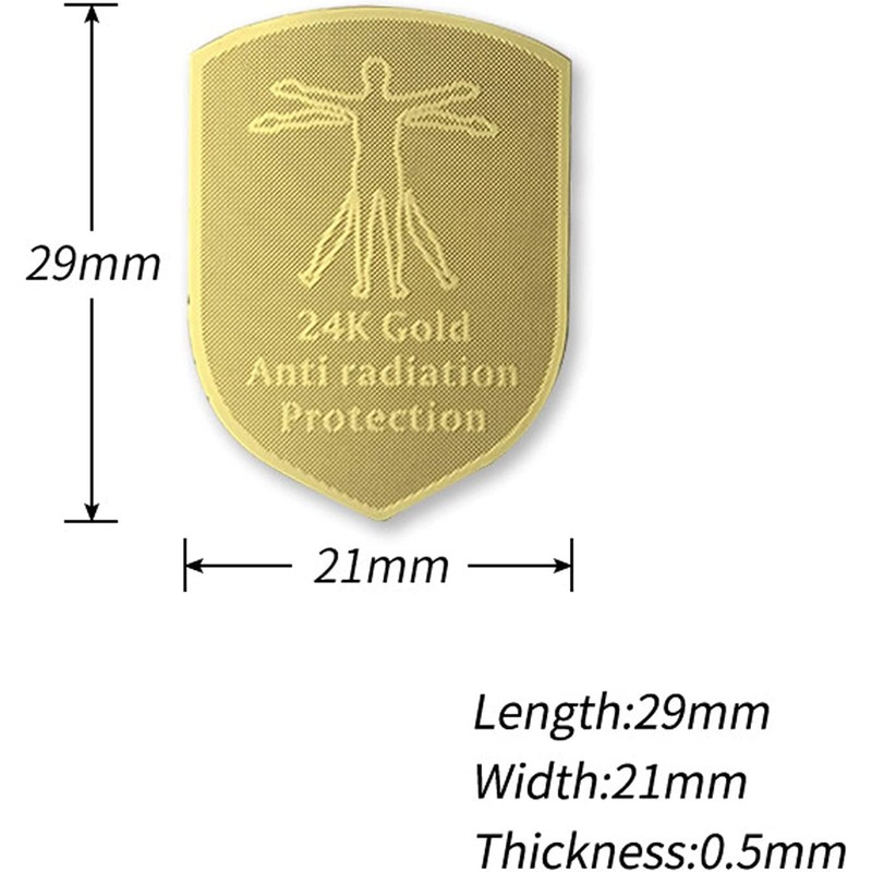 WETBEN EMF Anti-Strahlenschutz-Aufkleber, 24 Karat Gold, Handy-Aufkleber, Schutzblocker für Laptops,