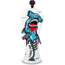 Big Crazy Golf Club Head Cover Funny Unique Headcovers Driver Headcovers Fairway Woods, Hybrids Woods, Golf Gift Birthday Gifts Bear Hammerhead Sharks Friends (Hammerhead Sharks（F）)