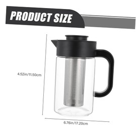 STOBAZA Cooling Beverage Pitcher Glass Water Pitcher Large Capacity High Temp Resistant Jug with Filter for Tea Juice and Other Drinks Easy to Clean and Store