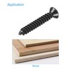 sourcing map M3 x 20mm Wood Screws Phillips Flat Head