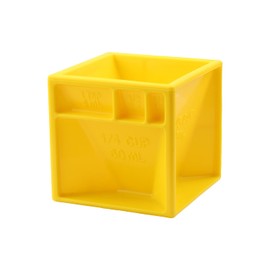 Tabanzhe Measuring Cube Cup-All-in-One Measuring Cube Cooking Baking Measurements Tool Kitchen Device for Liquids Solids Easy Organization Storage(Yellow)
