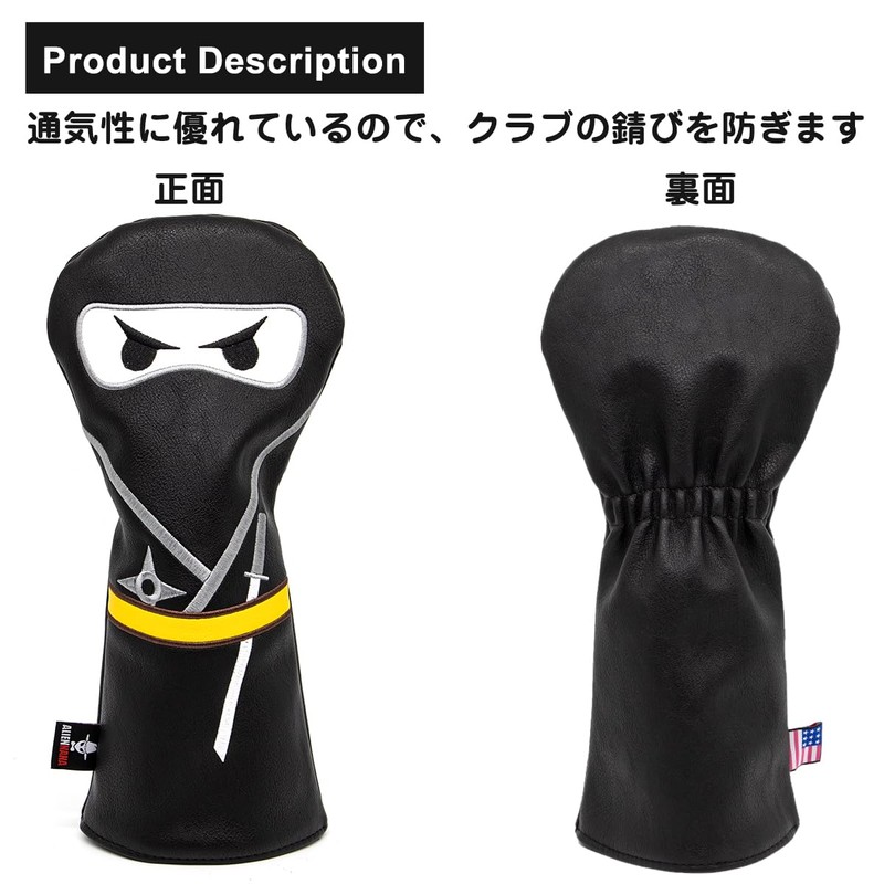 Golf Club Headcovers Ninja Golf Wood Covers Set Golf Driver