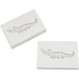 2 x 45mm 'Long Crocodile' Erasers/Rubbers (ER00046736)