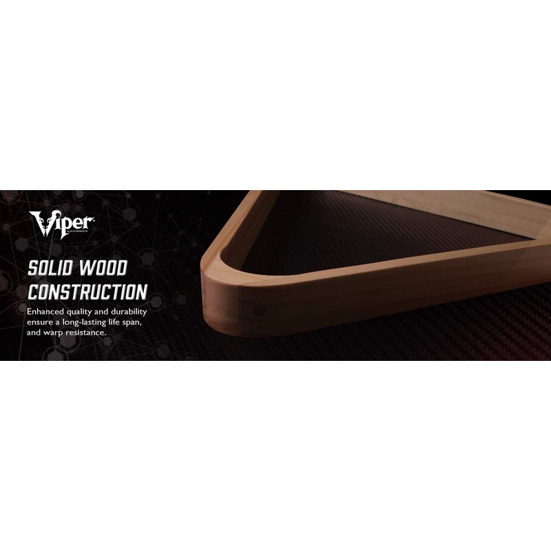 Viper Billiard/Pool Table Accessory: 8-Ball Rack, Hardwood Triangle, Holds Standard