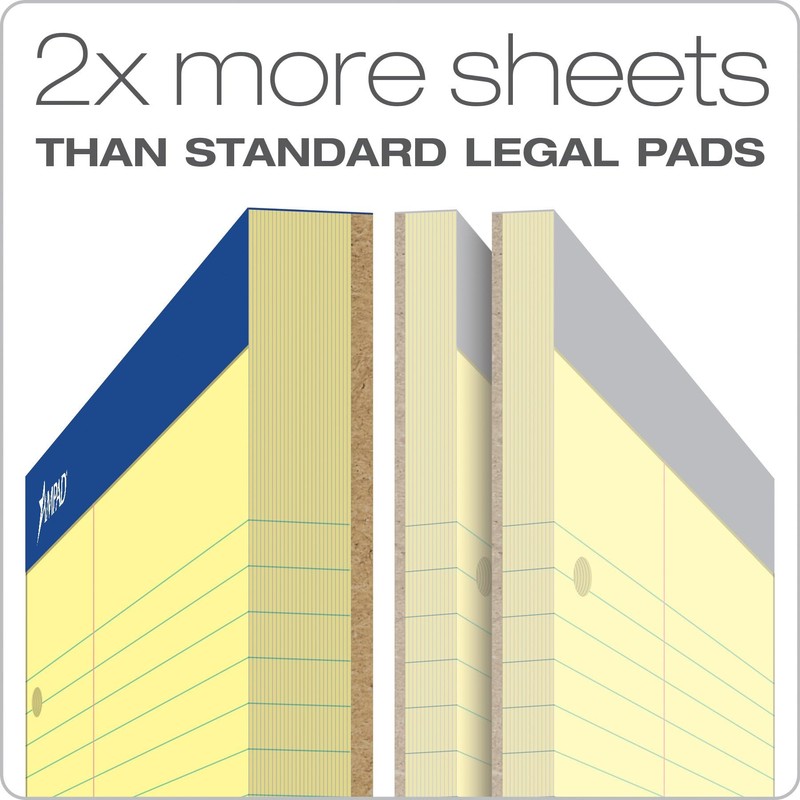 Ampad 20245 Double Sheets Pad, Law Rule, 8 1/2 x