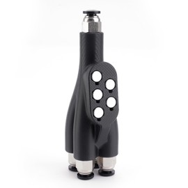 JERBOR 4-In-1 Ptfe Adapter For Bambu Lab P1S/P1C/X1C/X1E 3d Printer Accessories,AMS Tubing Connectors (BLACK（4-in-1）)