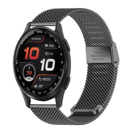 KoGiio 20mm Metal Strap Compatible with Garmin Approach S50 / S44 / Vivoactive 6/5 / Forerunner 165/165 Music, Adjustable Stainless Steel Replacement Band