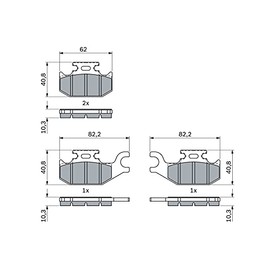 Bosch BP2351 Brake Pads - Front Axle - ECE R90 Certification - Four Brake Pads Per Set