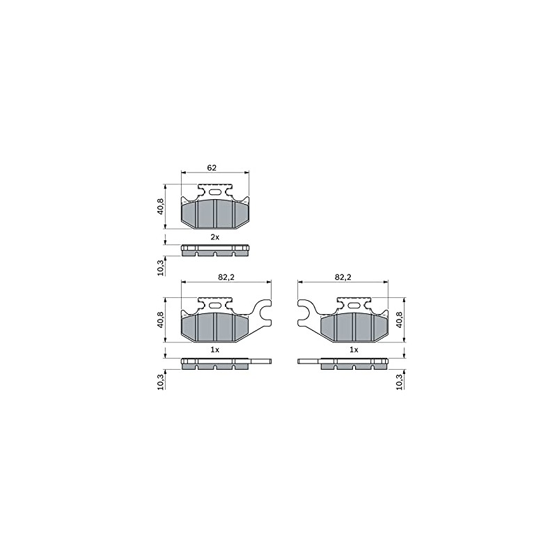 Bosch BP2351 Brake Pads - Front Axle - ECE R90