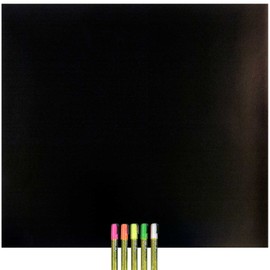 Cohas Magnetic Backed Board Includes Liquid Chalk Marker, 24 by 30 Inches, Blackboard with 5 Marker Kit