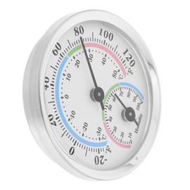 Kisangel Precision Mini Hygrometer Aluminum Alloy Body Dual Temperature Humidity Gauge for Use