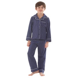 PajamaGram Baby Pajamas - Infant Pajamas, Navy Stripe, 12M