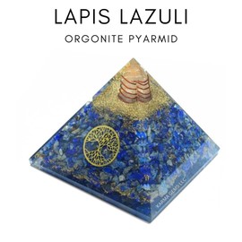 Lapis Lazuli, Orgone Pyramid, Healing Crystal Pyramid, Pyramid Crystal Gemstone Pyramid for Meditation, Office Decor, Birthday Gifts, Chakra Balance, Witchy Gift, Office Decor For Women - Karma's Gems