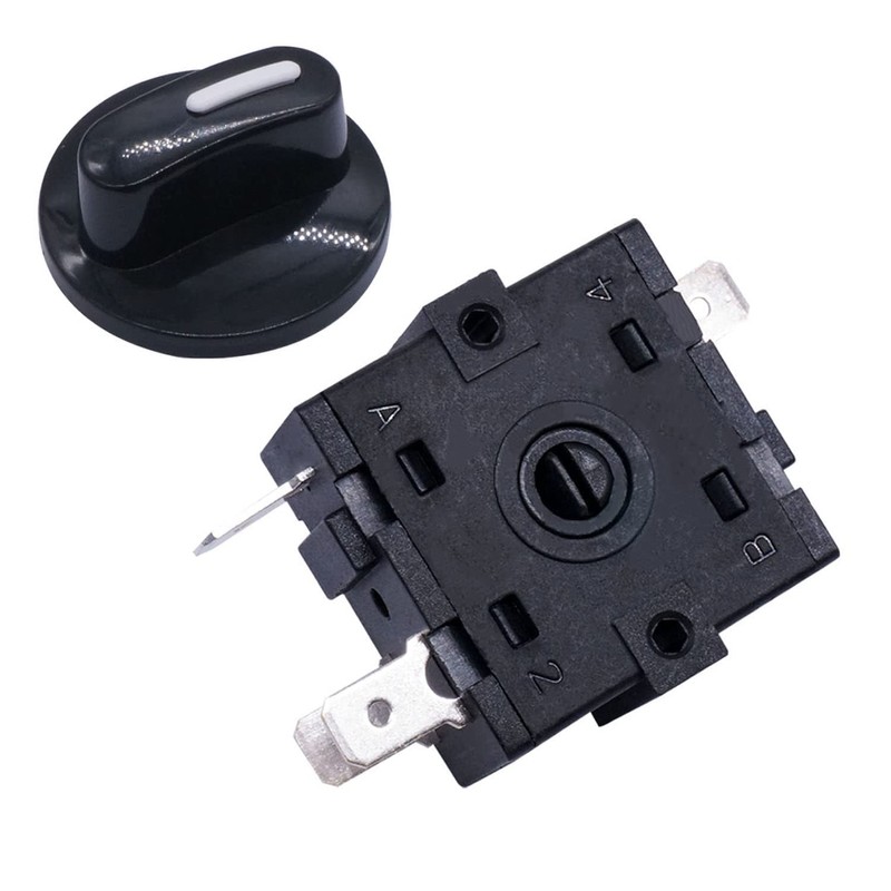 Taiss 2PCS Rotary Switch 125/250VAC 16A 4 Position 3 Speed