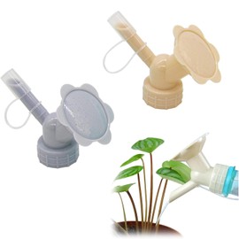 AKOAK 2 Pcs Bottle Cap Sprinkler, Plastic Double Head Bottle Sprayer, Small Watering Can for Plants or Flowers, Bottle Sprayer Bonsai Indoor Nursery Watering Can, Gardening Tool