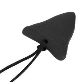 Collar Mordedor para bebé, Collar con Colgante de Dentición de Silicona para Niños Autistas, Collar para Masticar, Juguete para Niños (BLACK)