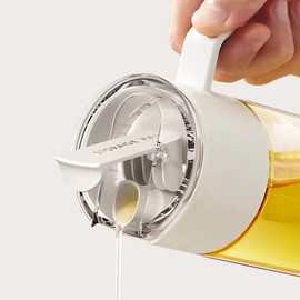 Dispenser Oil And Vinegar Dispenser Glass Sauce Olive Oil Dispenser For Kitchen (Beige)