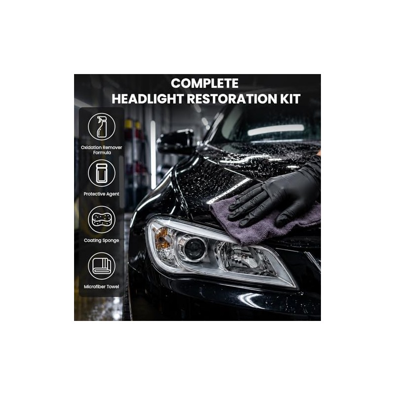 ROXAI Headlight Restoration Kit - Spray-On Clarity for Vehicles