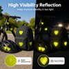 10 Pack Heart Reflective Stickers